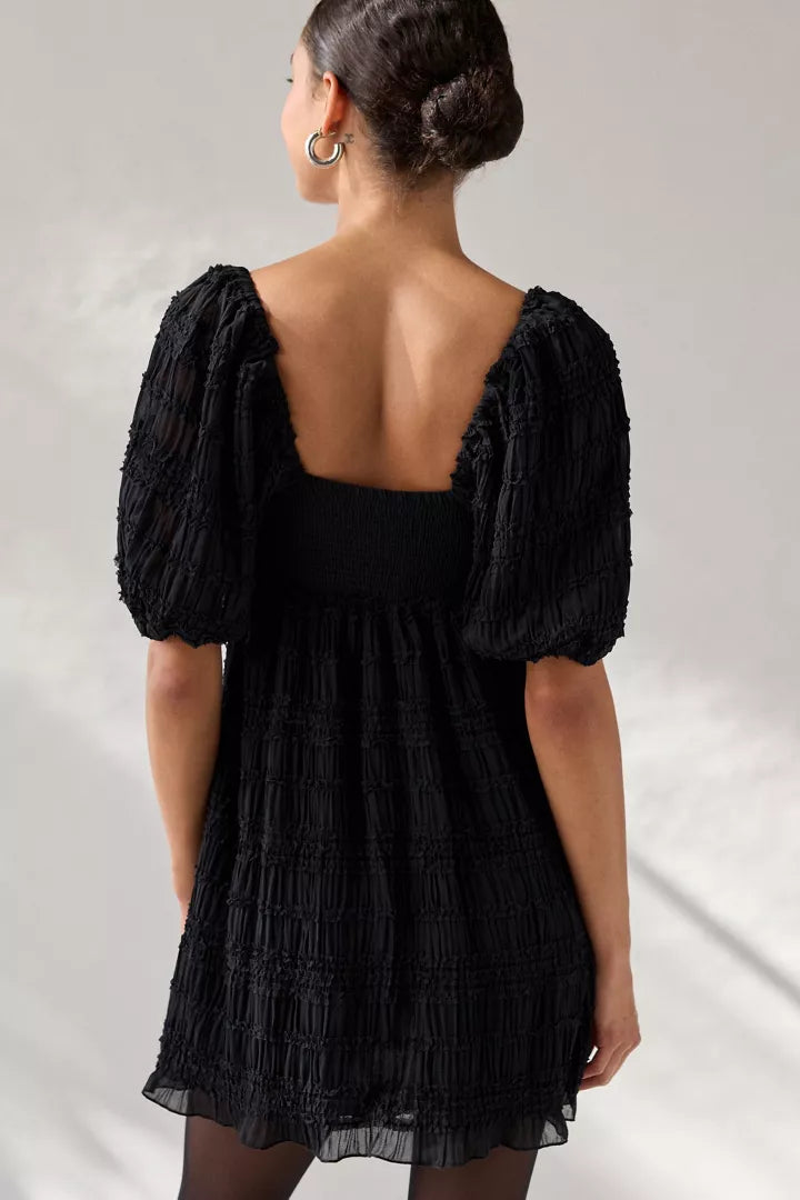 Kimchi Blue Daphne Ruffle Puff Sleeve Babydoll Mini Dress