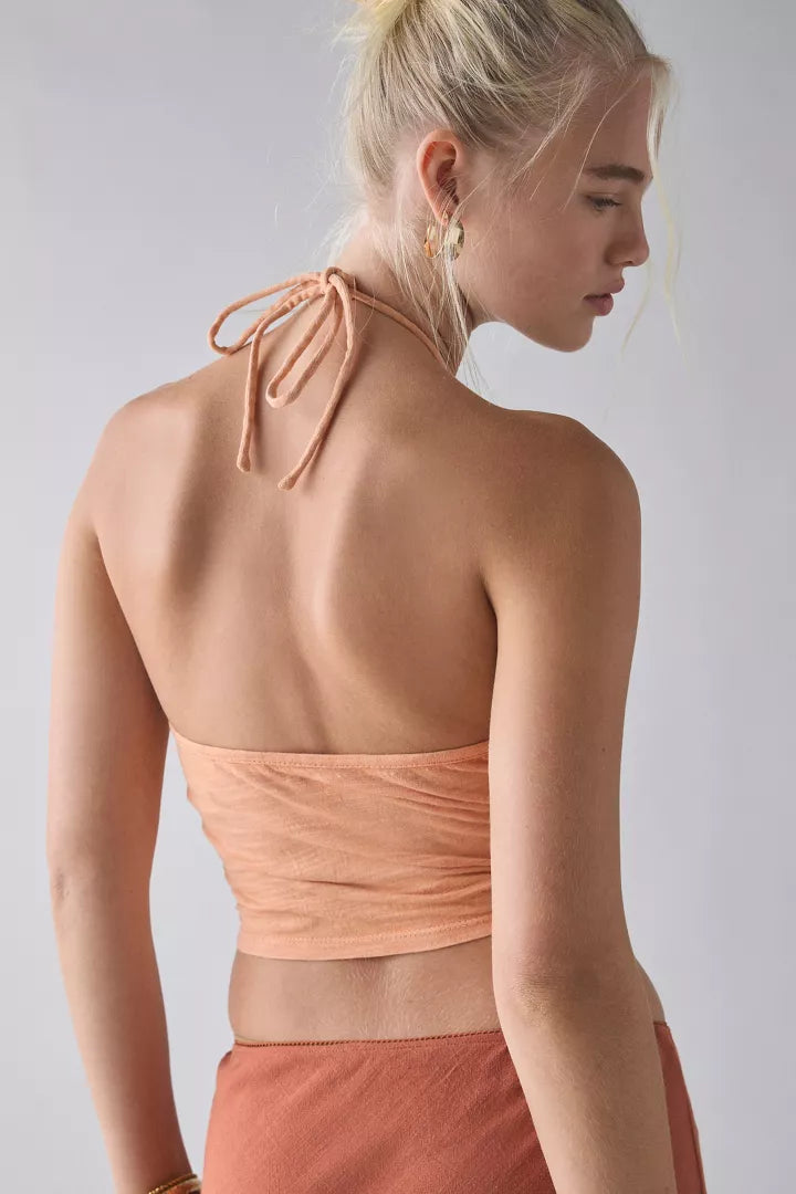 Kimchi Blue Mya Y-Neck Halter Crop Top