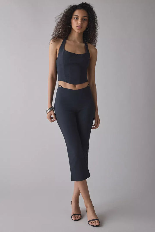 Kimchi Blue Main Squeeze Halter Crop Top + Capri Pant Set